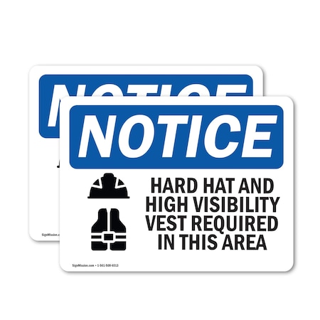 Signmission 10 in Height, 14 in Width, Vinyl Decal, Rectangle OS-2PACK-NS-D-1014-L-13231